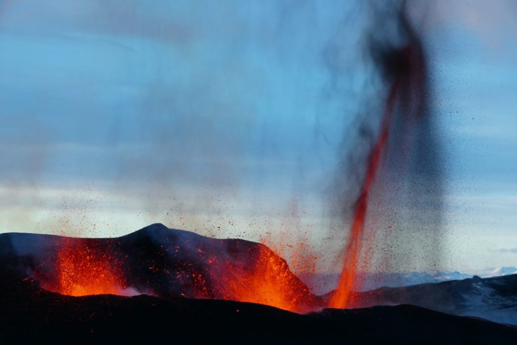 volcanic eruption in Iceland