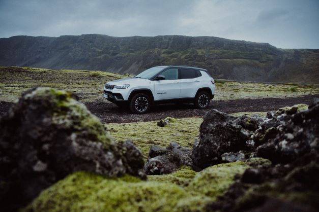 Geysir car rental Iceland Jeep Compass