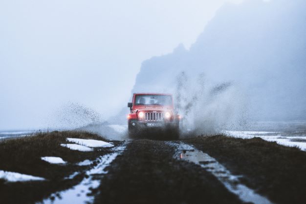 Geysir car rental Iceland Jeep Wrangler