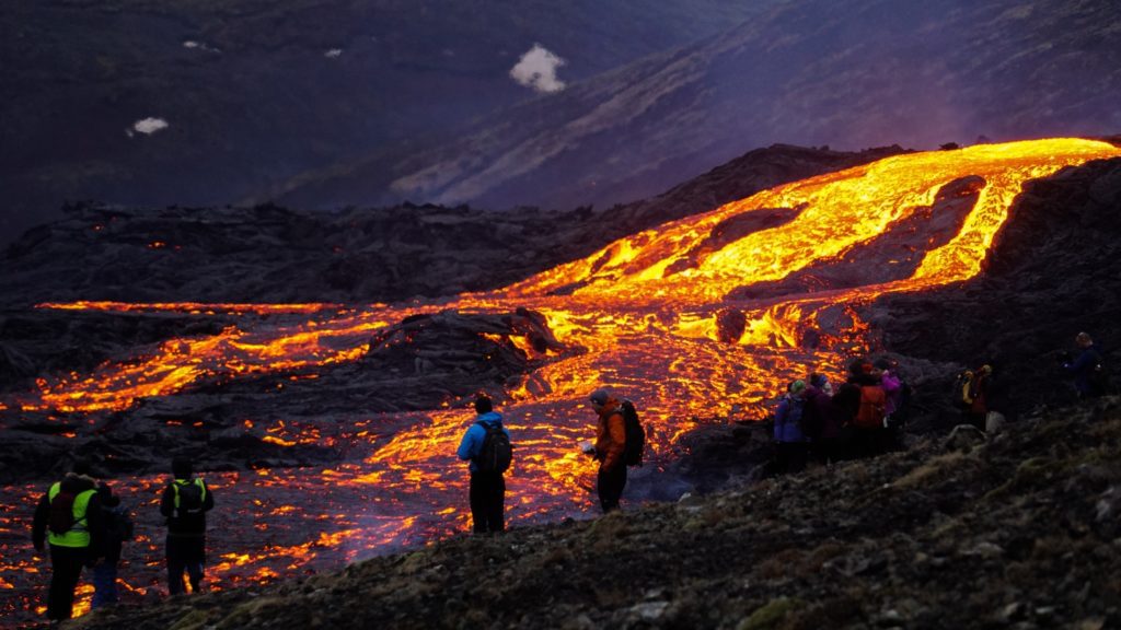 Visiting the Fagradalsfjall Volcano Eruption in Iceland - Hikers
