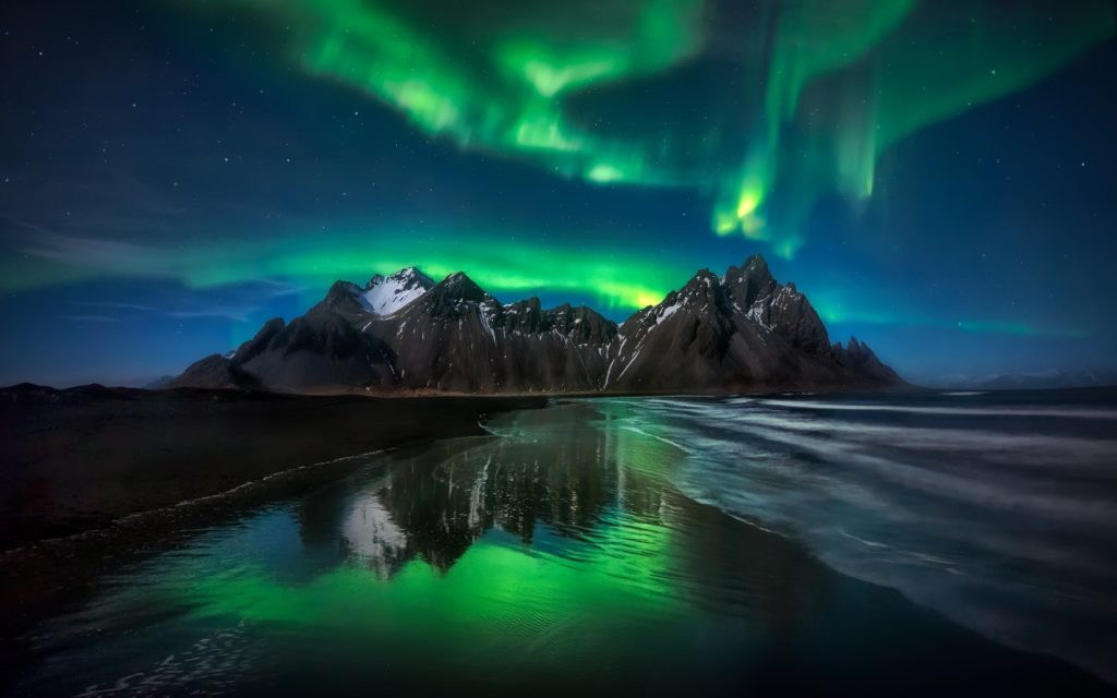 Stokksnes Northern Lights Iceland