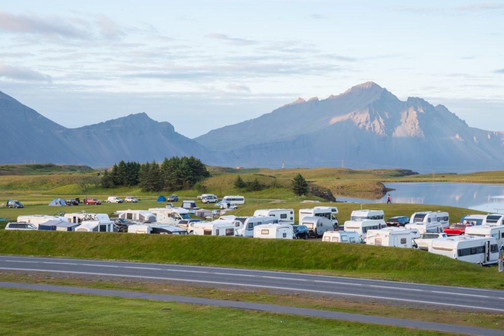 The campsite well filled up in town of Hofn