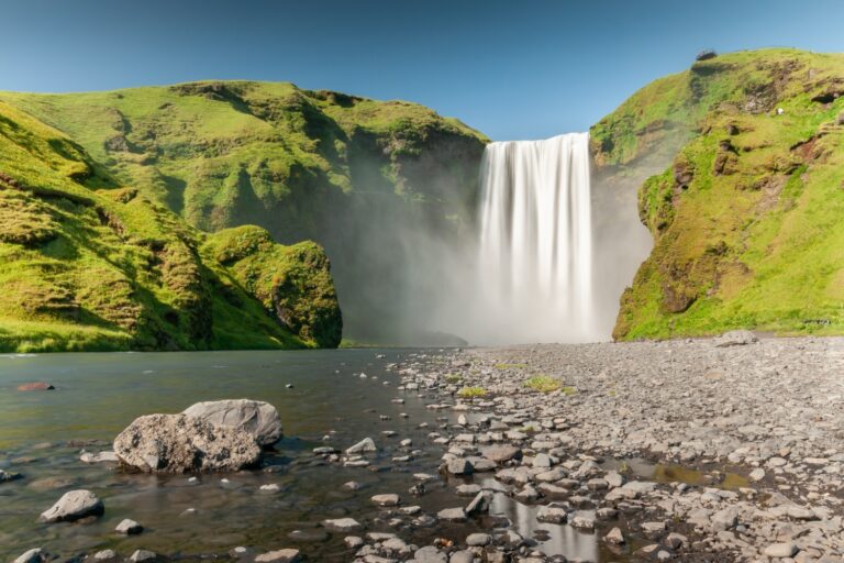 Skogafoss Waterfall Iceland in June