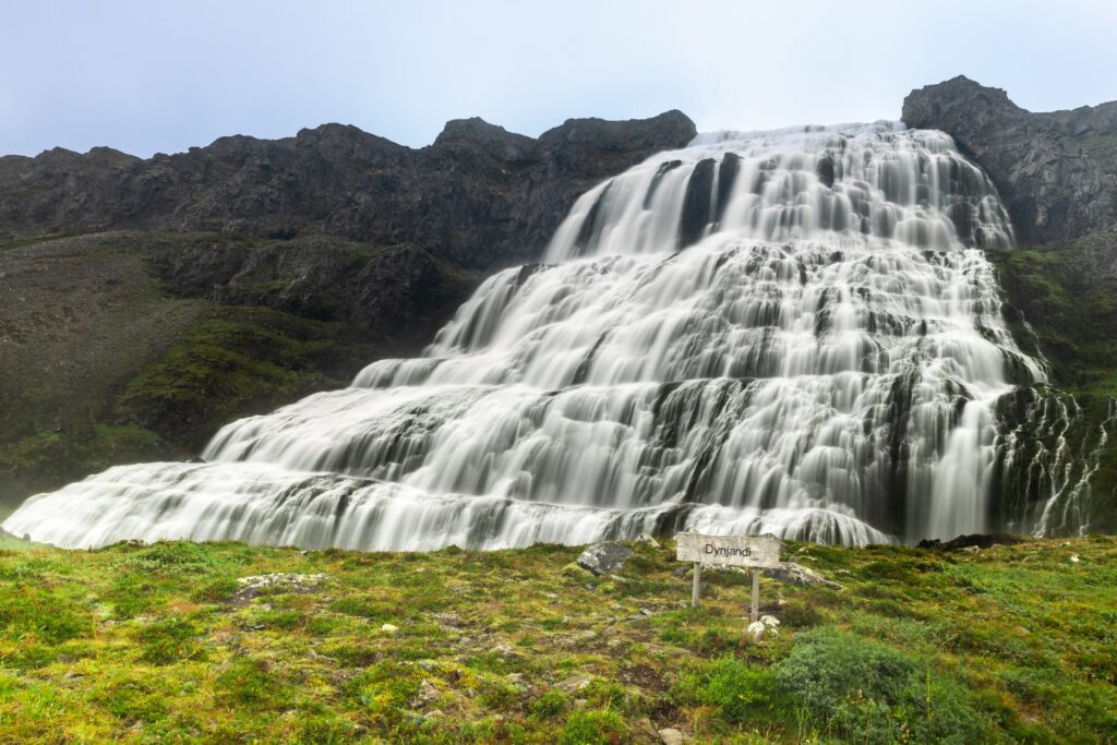 Dynjandi waterfall located in Arnarfjordur, Iceland