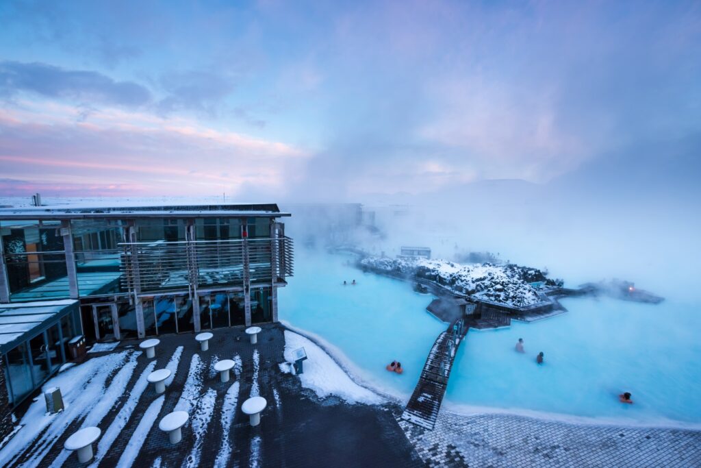 Blue lagoon hot spring geothermal spa in Iceland